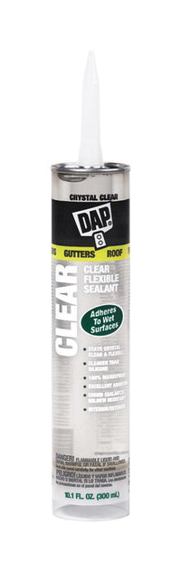 DAP  Crystal Clear  Elastomeric  Sealant  10.1 oz.