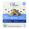 Plum Organics Plum Mighty Morning Tots Snacks Blueberry Lemon - Case of 8 - 3.35 OZ