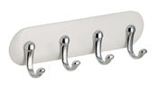 Interdesign 54442 6 X 1.75 X 1.25 White Medium Affixx York Key Rack