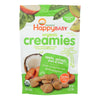 Happy Creamies Organic Snacks - Apple Spinach Pea Kiwi - Case of 8 - 1 oz