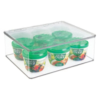 iDesign 10.3 qt Clear Storage Box 5 in. H X 11.3 in. W Stackable