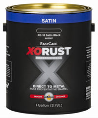 Premium Interior/Exterior Anti-Rust Enamel, Satin Black, Oil-Base, 1-Gallon (Pack of 2)