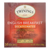 Twinings Tea - Tea Decaf English Breakfast - Case of 6 - 50 BAG