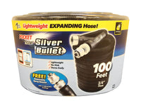 Pocket Hose Silver Bullet 3/4 in. D X 100 ft. L Expandable Lightweight Garden Hose Black