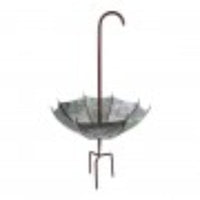 Alpine Gray Iron 36 in. H Upside Down Umbrella Outdoor Garden Stake