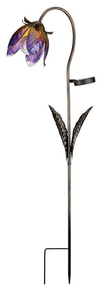 Regal Art & Gift Glass/Metal Purple 36 in. H Wildflower Solar Garden Stake (Pack of 8)