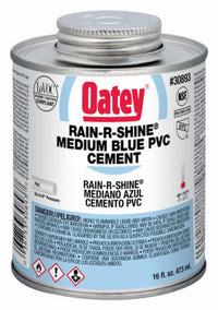 Oatey 30893 16 Oz PVC Rain-R-Shine® Blue Cement