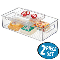 iDesign Clear Plastic Fridge Bins Storage