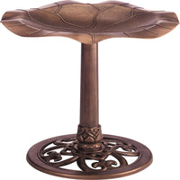 Gardman Ceramic 28 in. Lily Leaf Pedestal Bird Bath