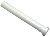 Lavatory/Kitchen Drain Extension Tube, White Plastic, 12-In.