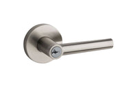 Kwikset SmartKey Milan Satin Nickel Entry Lockset KW1 1-3/4 in.