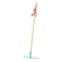 Toysmith Beetle & Bee Kids Garden Rake Hardwood Blue