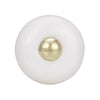 Amerock  Allison  Round  Cabinet Knob  1-1/4 in. Dia. 1 in. Polished Brass  White  1 pk