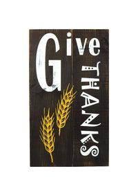 Celebrations  Give Thanks  Wall Decoration  21.65 in. H x 0.39 in. W 1 pk (Pack of 4)