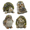 Alpine Assorted Resin/Stone 5 in.   H Bird/Hedgehog/Owl/Turtle Animal Statue (Pack of 8)