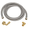 Homewerks 3/8 in. Compression in. X 3/8 in. D Compression 72 in. Braided Stainless Steel Dishwasher