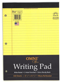 Norcom 76682-6 8.5 X 11.75 Canary Legal Pad 100 Pages