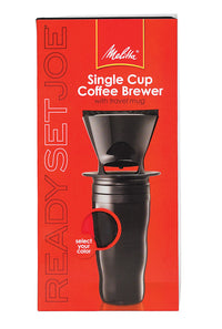 Melitta Ready Set Joe 16 oz Black Pour-Over Coffee Brewer Travel Mug