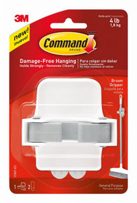 Command Broom Gripper Hook, White