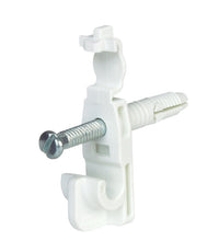 Rubbermaid White Metal Fast Set Back Clip 1 L x 8 H x 6 W in. with Drive Pin