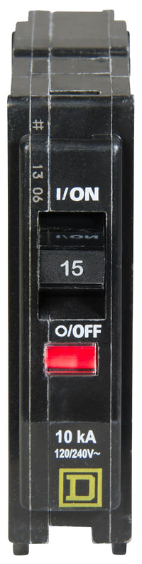 Square D Qo115cp 15a 1p 120/240v Standard Miniature Circuit Breaker Plug-In Mount