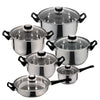 Monterrey Cooware Set Priminute 12 Pieces Stainless Steel