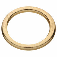 Steel Connecting Ring, Brass Plated, 2.5-In. x #2