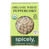 Spicely Organics - Organic Peppercorn - White - Case of 6 - 0.35 oz.