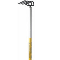 Flexrake 4 Tine Steel Cultivator 60 in. Aluminum Handle