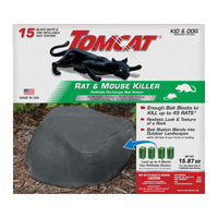 Tomcat Rockscape Bait Station and Bait Blocks For Mice and Rats (Pack of 4)