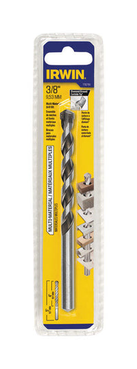 Irwin  3/8 in.  x 5 in. L Multi-Material  Jobber Length  Masonry Drill Bit  1 pc.