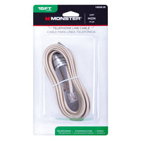 Monster Just Hook It Up 15 ft. L Ivory Modular Telephone Line Cable