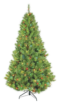 Celebrations  7-1/2 ft. Multicolored  Prelit Scotch Pine  Artificial Tree  500 lights