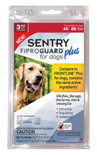 Fiproguard Plus Flea & Tick Squeeze On, 45-88-Lb. Dogs, 3-Pk.