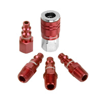 Legacy Aluminum Air Coupler and Plug Set 1 in.   5 pc