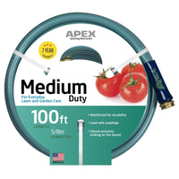 Apex 5/8 in. D X 100 ft. L Medium Duty Garden Hose Green