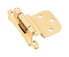 Amerock  2-1/8 in. W x 2-3/4 in. L Polished Brass  Steel  Self-Closing Hinge  2 pk