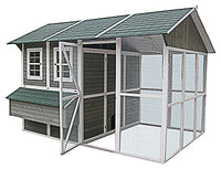 Extreme Chicken Barn Coop, Walk-In, Holds 24 Birds, 140.6 x 108.3 x 96-In.