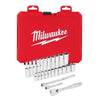 Milwaukee 1/4 in. drive SAE Ratchet and Socket Set 90 teeth