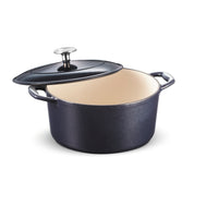 5.5 Qt Enameled Cast-Iron Series 1000 Covered Round Dutch Oven - Dark Blue