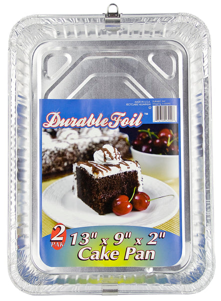 Home Plus Durable Foil 9 in. W X 13 in. L Cake Pan Silver , 2PK