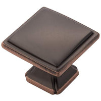 Hickory Hardware P3240-OBH 1-1/4" Square Oil Rubbed Bronze Bridge's Cabinet Knob