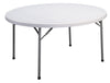 Living Accents 60 in. W X 60 in. L Round Fold-in-Half Table