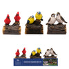 Alpine Assorted Polyresin 5 in. H Birds on a Log Door Decor (Pack of 9)