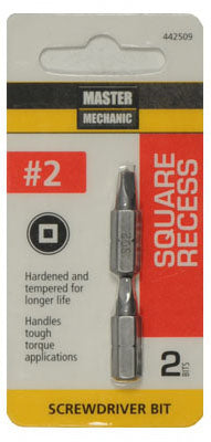 #3 Square Recessed Bit Tip, 1-In. (Pack of 6)