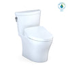 TOTO® WASHLET®+ Aquia IV® 1G® Arc Two-Piece Elongated Dual Flush 1.0 and 0.8 GPF Toilet with Auto Flush S500e Bidet Seat, Cotton White - MW4483046CUMFGA#01