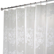 InterDesign 27180 72 X 72 White Floral EVA Shower Curtain