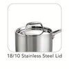 Tri-Ply Clad 1.5 Qt Covered Stainless Steel Sauce Pan