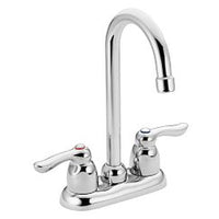 Chrome two-handle pantry faucet