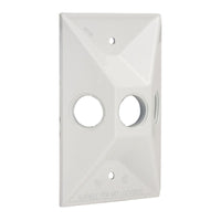 Raco Die Cast Aluminum White Rectangle 1-Gang Weatherproof Cover 3-1/2 in.